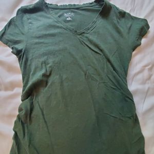 Green maternity shirt
